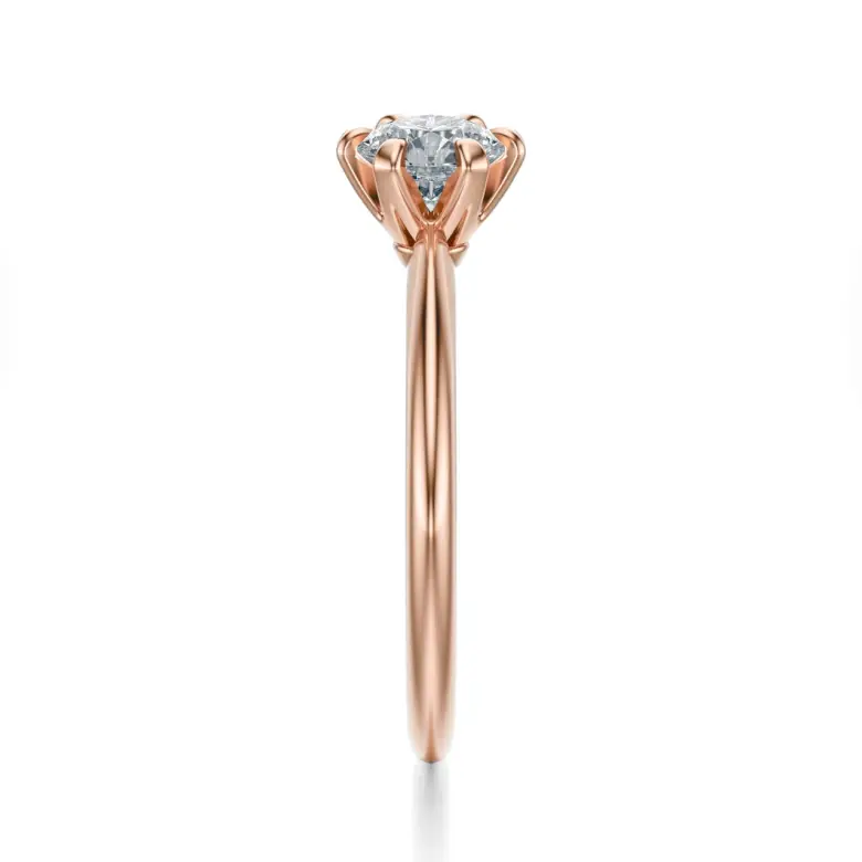 Pierścionek z dużym diamentem różowe złoto SBPZ_026